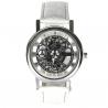 Montre squelette homme blanche