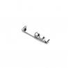 Boucle acier inoxydable argenté clip 3 mm