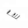 Attache clip argenté 9 mm pour bracelet acier