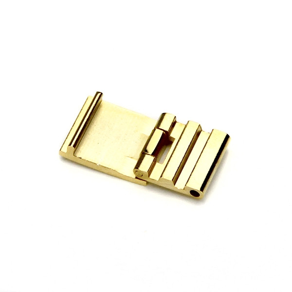 Bracelet de montre vintage en cuir marron à boucle dorée | En stock