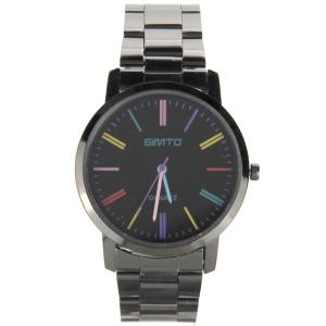 Montre bracelet acier noir homme