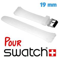 Bracelet montre Swatch Transparent Silicone lisse 1,9 cm