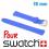 Bracelet 12 mm montre pour Swatch Bleu Silicone lisse