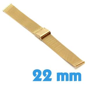 Bracelet maille milanaise Doré 2.2 cm de montre 