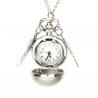 Collier boule montre gousset argenté