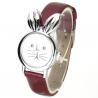 Montre oreille de lapin bracelet rouge femme