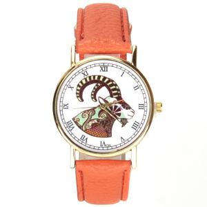 Montre pas chère animal bélier bracelet cuir