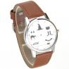 Montre bracelet cuir pu cappuccino Halloween ok time