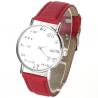 Montre bracelet rouge homme et femme mathématiques