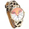 Montre bracelet léopard illustration renard