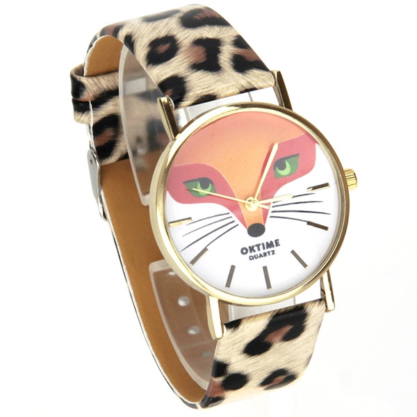Bracelet De Montre Cuir Léopard Marron Multicolore 18mm – Universel, Neuf Sans étiquette