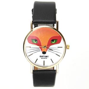 Montre renard roux animal bracelet simili