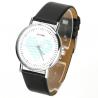 Montre quartz cadran coeur bracelet noir