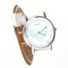 Montre amour coeur cuir blanc