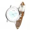 Montre amour coeur cuir blanc