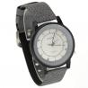 Montre analogique sport bracelet gris cuir homme