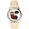 Montre femme sable bracelet cuir