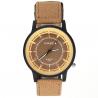 Montre homme moutarde bracelet cuir