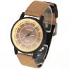 Montre homme moutarde bracelet cuir