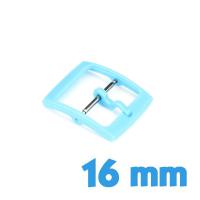 Fermoir 16 mm ardillon bleu plastique