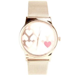 Montre femme maille milanaise or rose