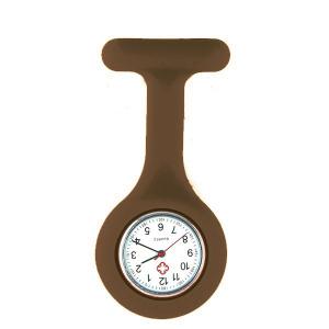 Montre de blouse marron hopital silicone