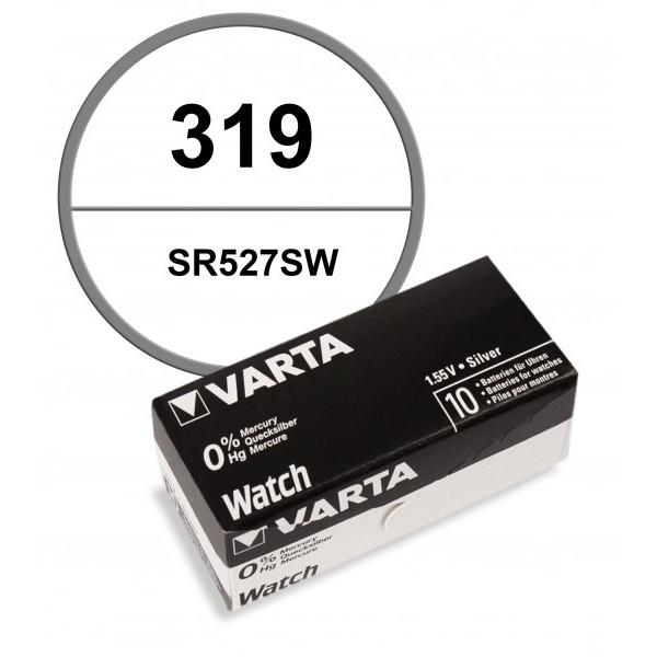 Lot De 10 Piles Montres VARTA 319 SR64 – Piles Bouton Neuves – Pour Montre, Calculatrice, Etc.