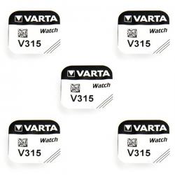 5 Piles 315 1.55 V Varta alcaline de montre