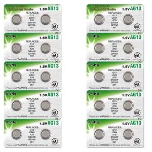 Pack de 20 Batteries de montre  AG13 1,5 V alcaline