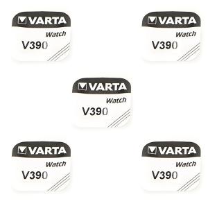 Lot de 5 Piles Varta 1,55 V 390 alcaline pour montre