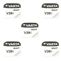 Lot de 5 Piles Varta 1,55 V 390 alcaline pour montre