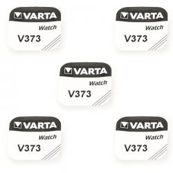 Lot de 5 Piles de montre 1,55 V alcaline 373 Varta