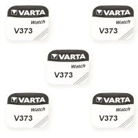 Lot de 5 Piles de montre 1,55 V alcaline 373 Varta