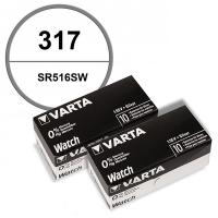 Pack de 20 Piles Varta 1,55 V 317 alcaline de montre