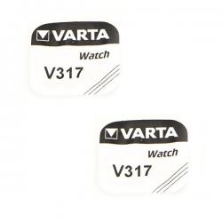 Lot de 2 Batteries pour montre alcaline 1,55 V Varta 317