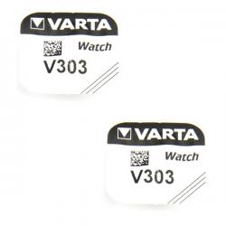 Lot de 2 Piles montre 303 alcaline 1.55 V Varta