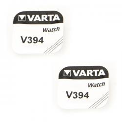 Lot de 2 Batteries 1,55 V alcaline 394 Varta de montre