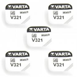 5 Batteries Varta 321 1.55 V alcaline montre