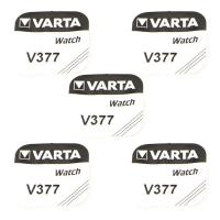 5 Piles pour montre alcaline 1,55 V 377 Varta