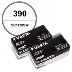 20 Batteries alcaline 1,55 V Varta 390 de montre