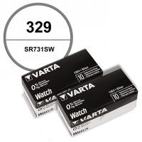 Pack de 20 Piles alcaline 1,55 V 329 Varta montre