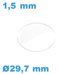 Verre montre  29,7*1,5 mm biseauté
