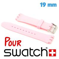 Bracelet de montre Swatch Rose clair Silicone 19 mm 
