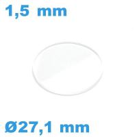 Verre de montre  27,1*1,5 mm biseauté