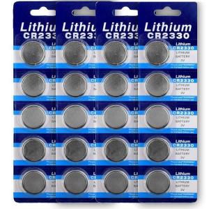 Lot de 20 Batteries de montre CR2330 3 V lithium