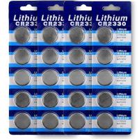 Lot de 20 Batteries de montre CR2330 3 V lithium