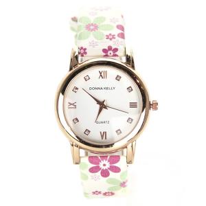 Montre chou Donna Kelly motif fleur femme 