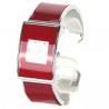 Montre cadran carré tendance femme clip rouge