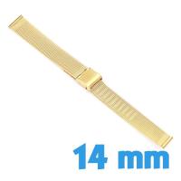 Bracelet mailles milanaises pour montre Acier 14 mm