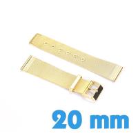 Bracelet acier inoxydable couleur or brillant 2 cm